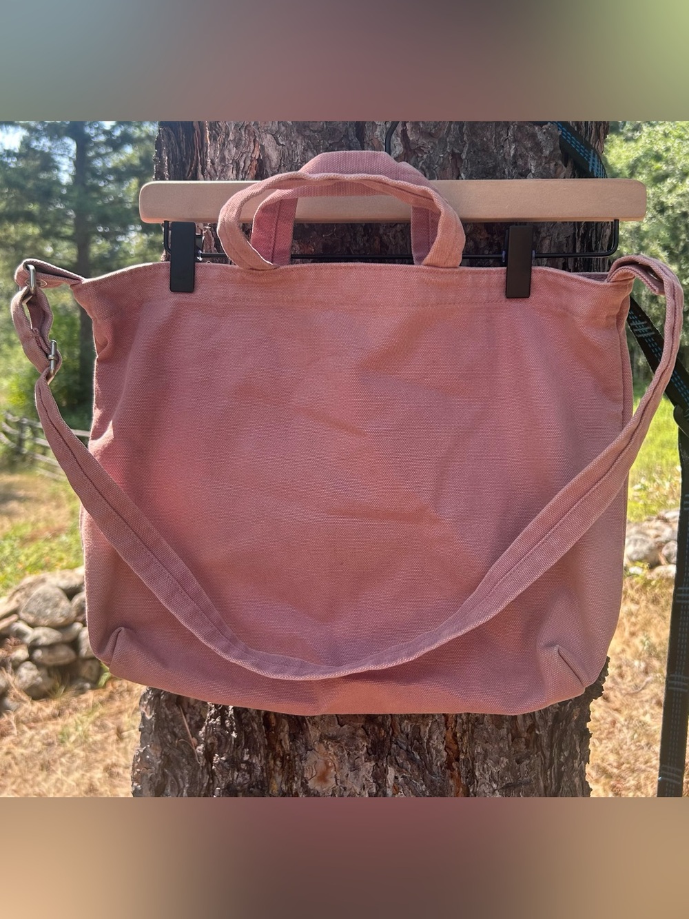 BAGGU Canvas Tote in Dusty Rose